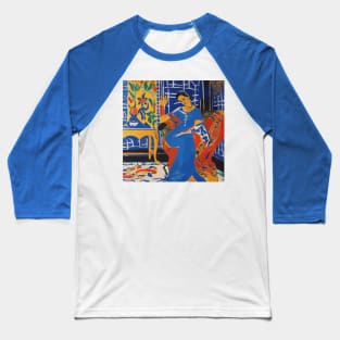 Woman in a Blue Dress After Matisse Baseball T-Shirt